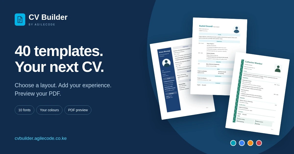 Create and Update Your CV with CV Builder